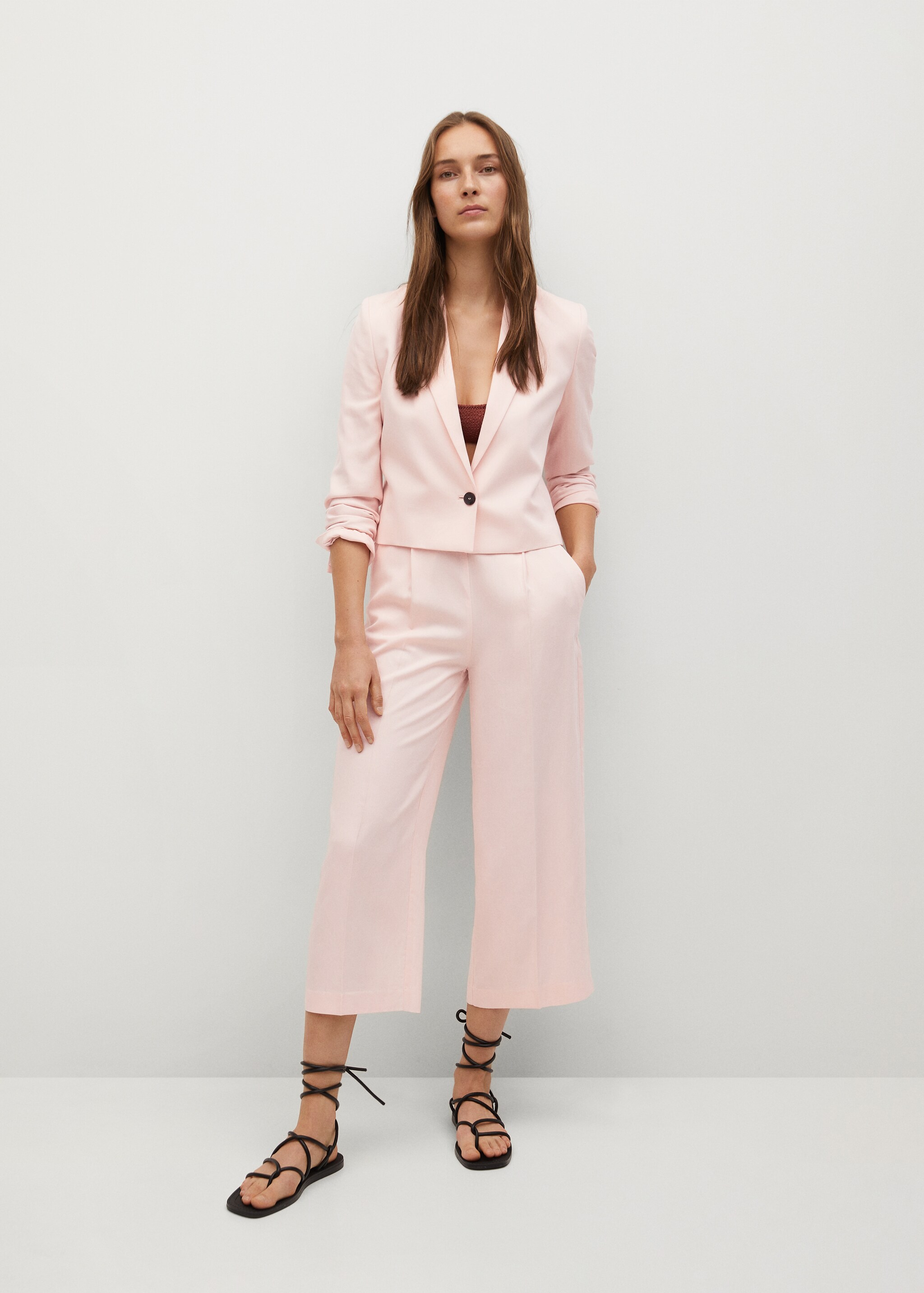 Pantalón culotte pinzas - Plano general