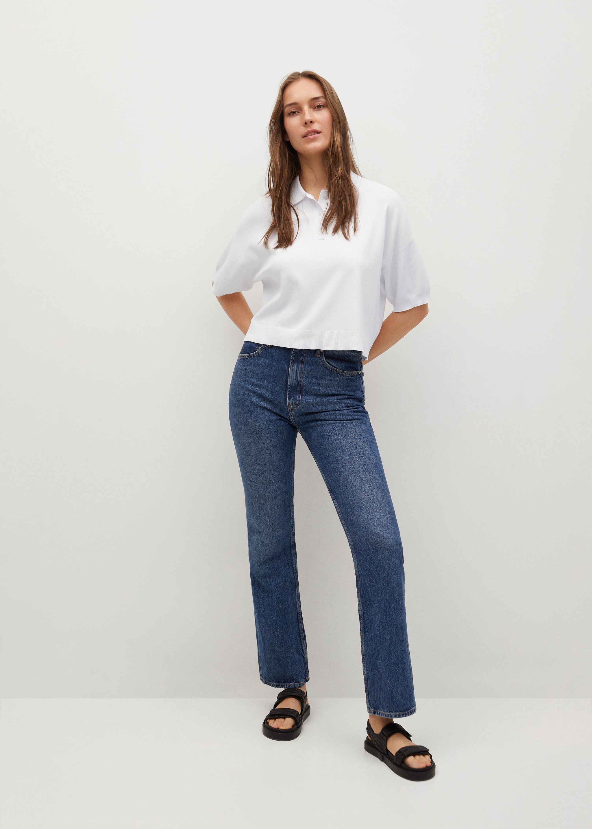 Crop oversized polo shirt - General plane