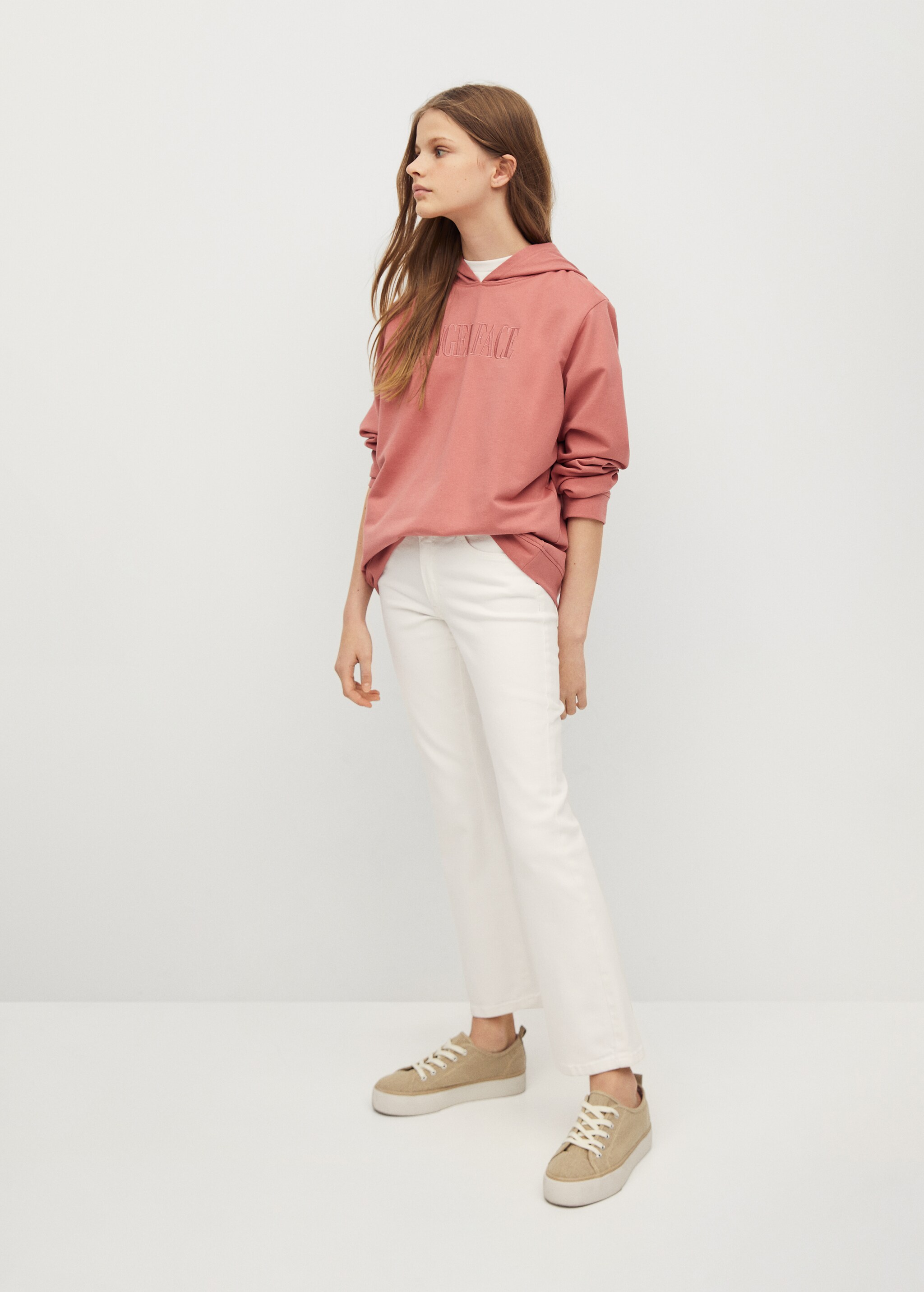 Sudadera mensaje bordado - Plano general