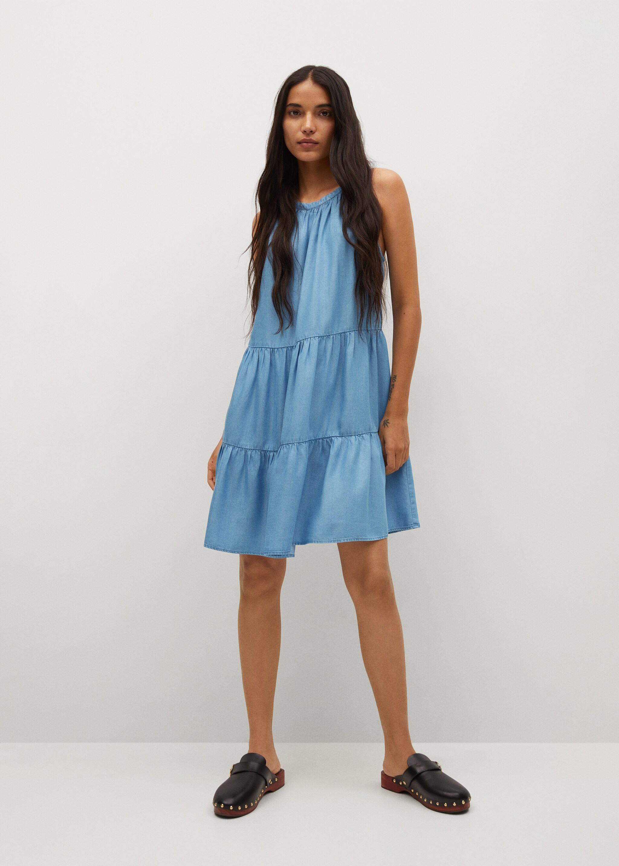 Vestido volantes 100% lyocell - Plano general