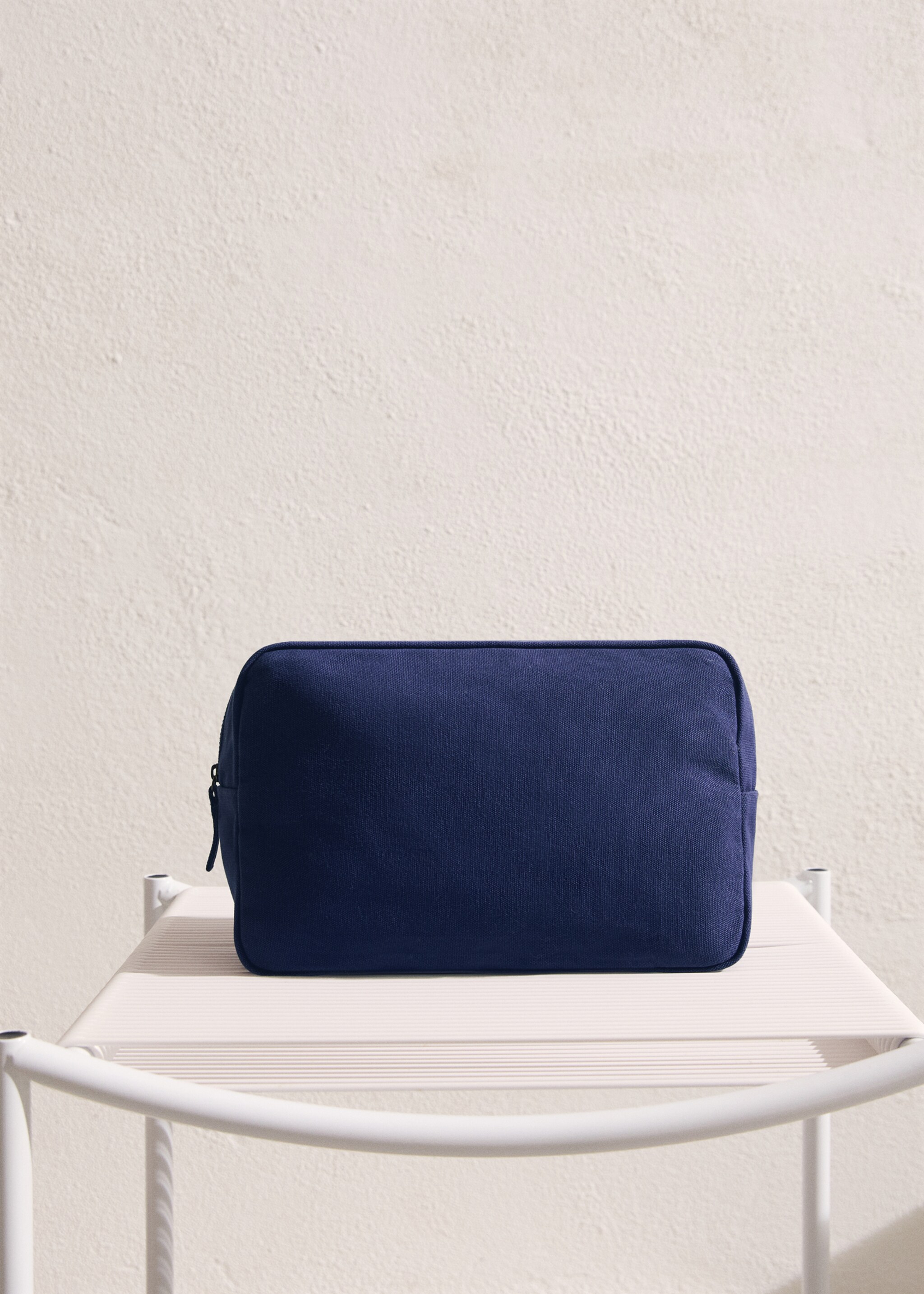 Plain cotton toiletry bag - General plane, Navy. Ref: 87098647-00.