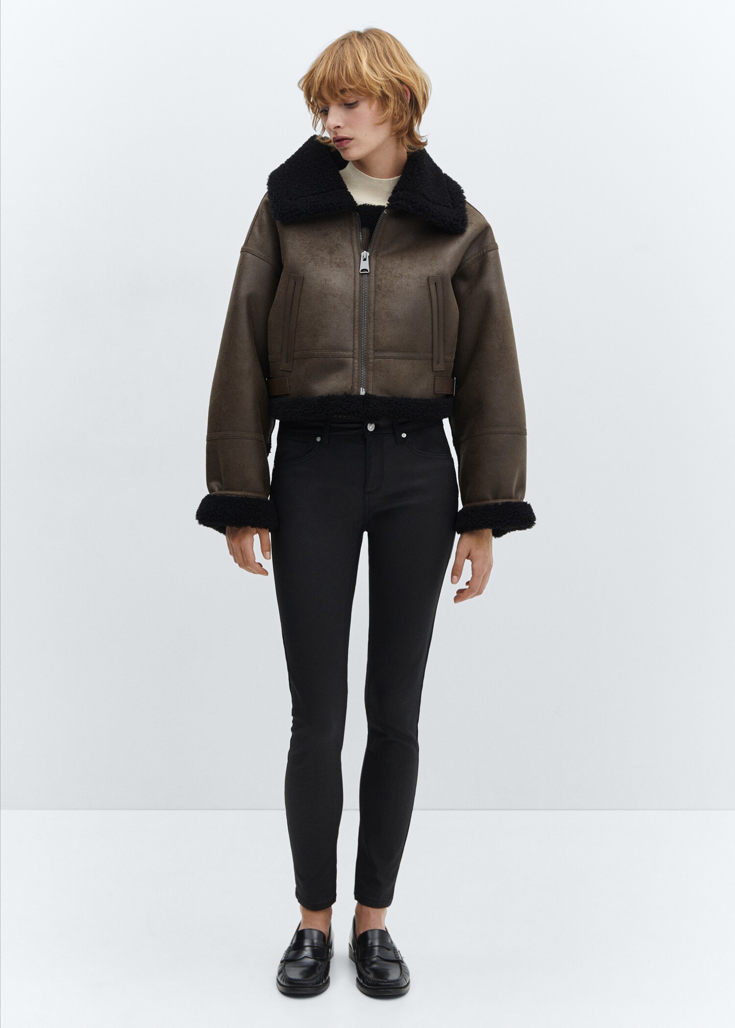 Gewachste Skinny-Push-Up-Jeans - Allgemeine Ansicht