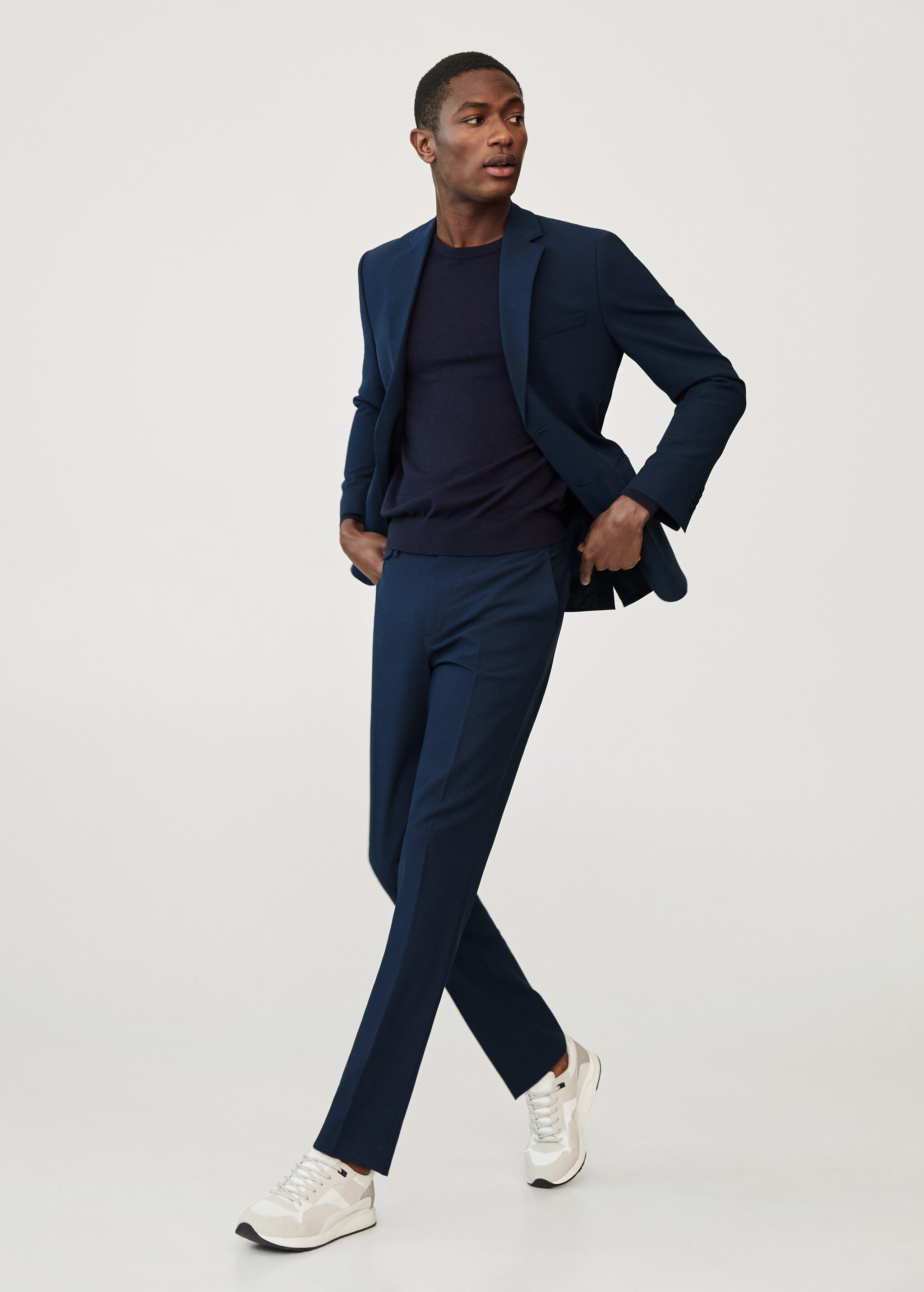 Slim fit vunene hlače za odijelo  - Opći prikaz