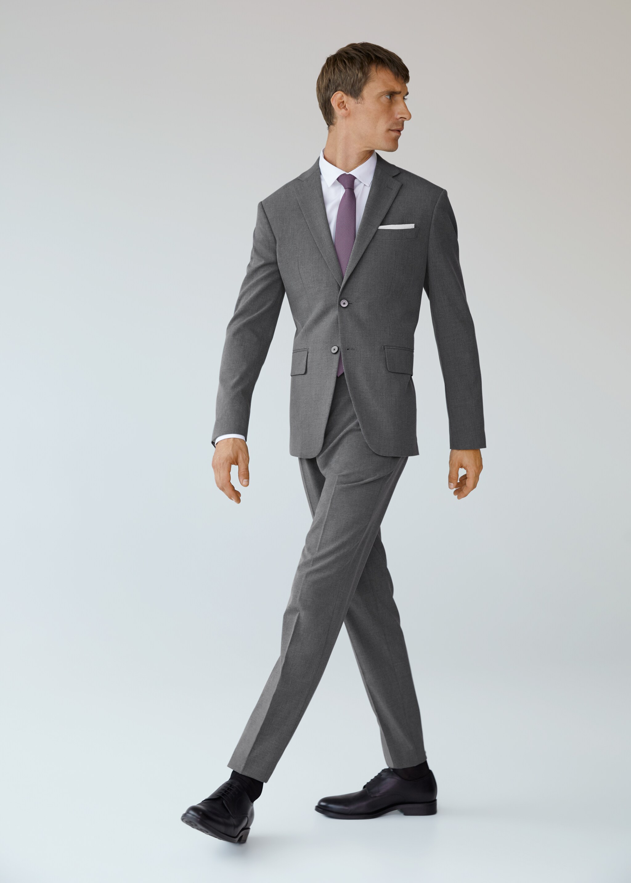 Mikrostrukturált slim fit öltönyzakó - Általános sík