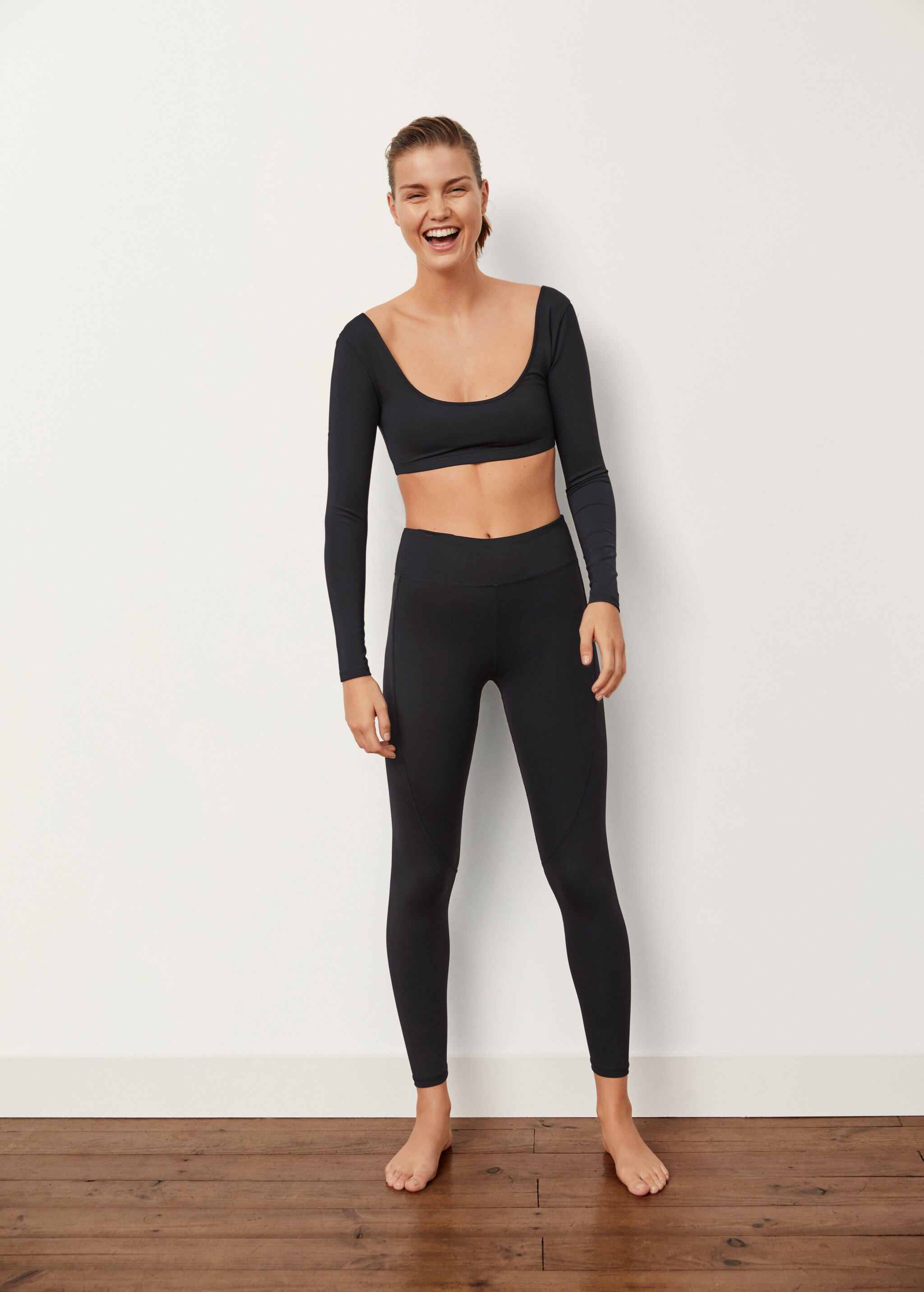 Crop top s dlouhým rukávem - Celkový náhled