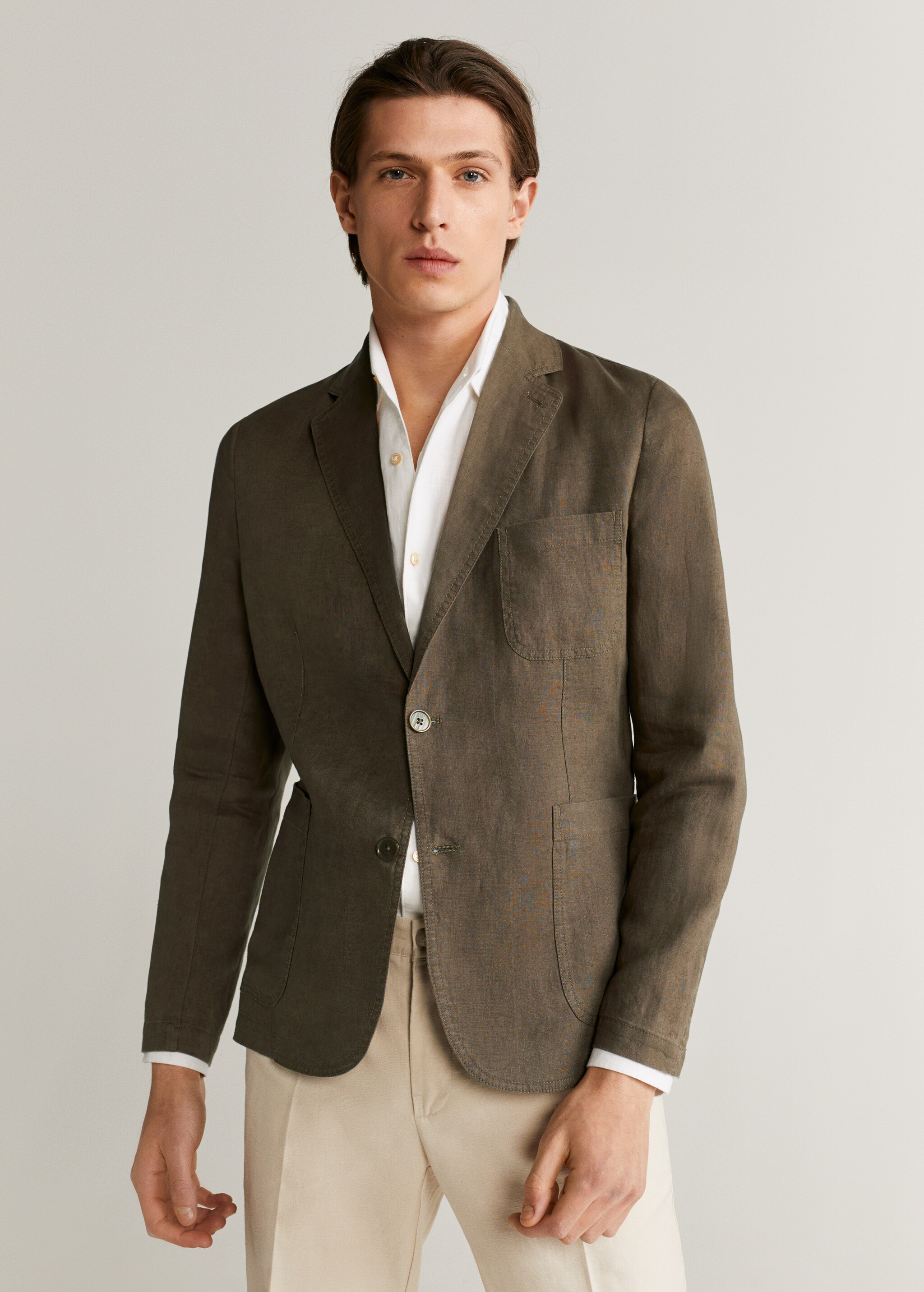 Americana slim fit 100% lino - Plano general