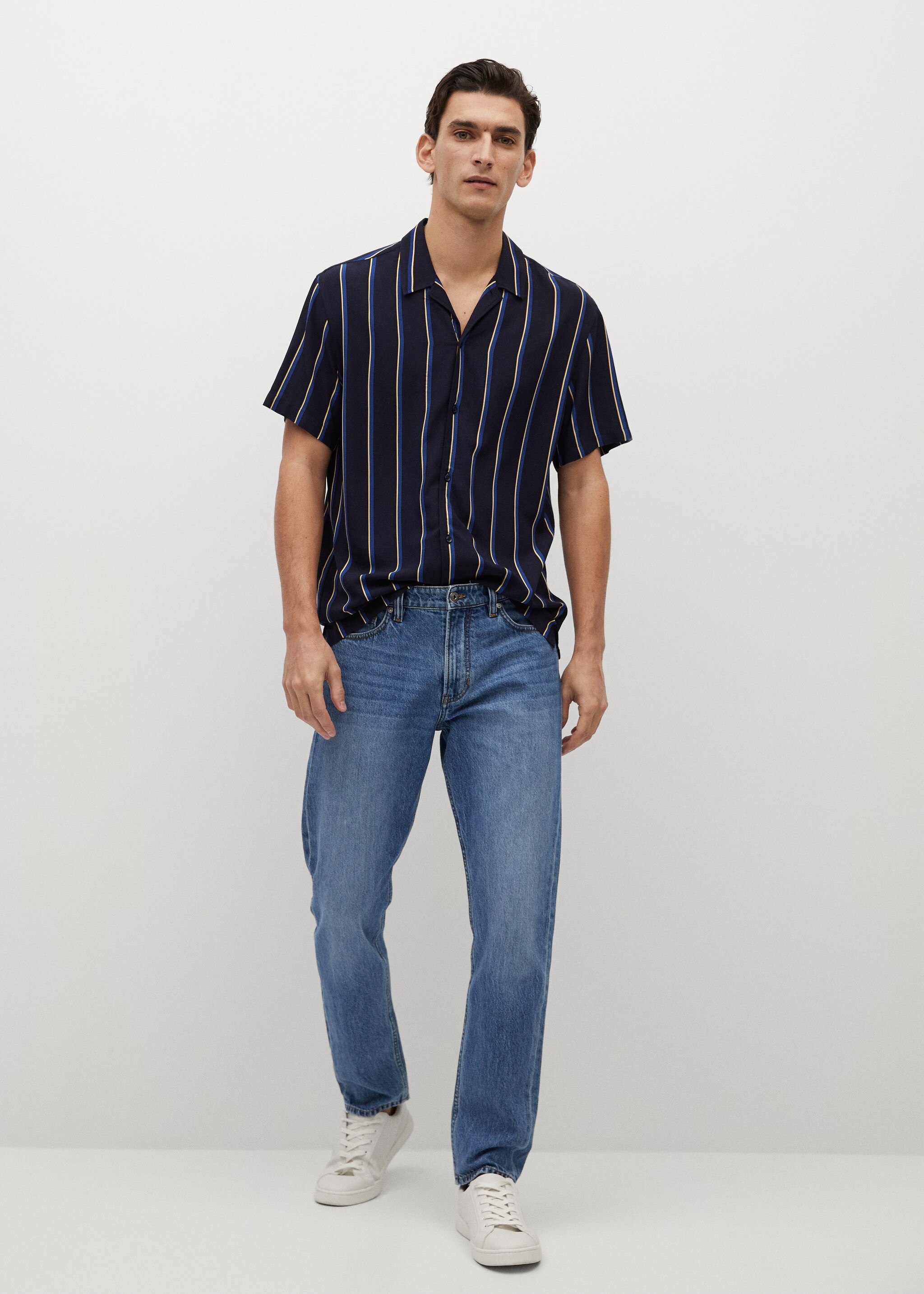 Fluid striped regular-fit shirt - General plane