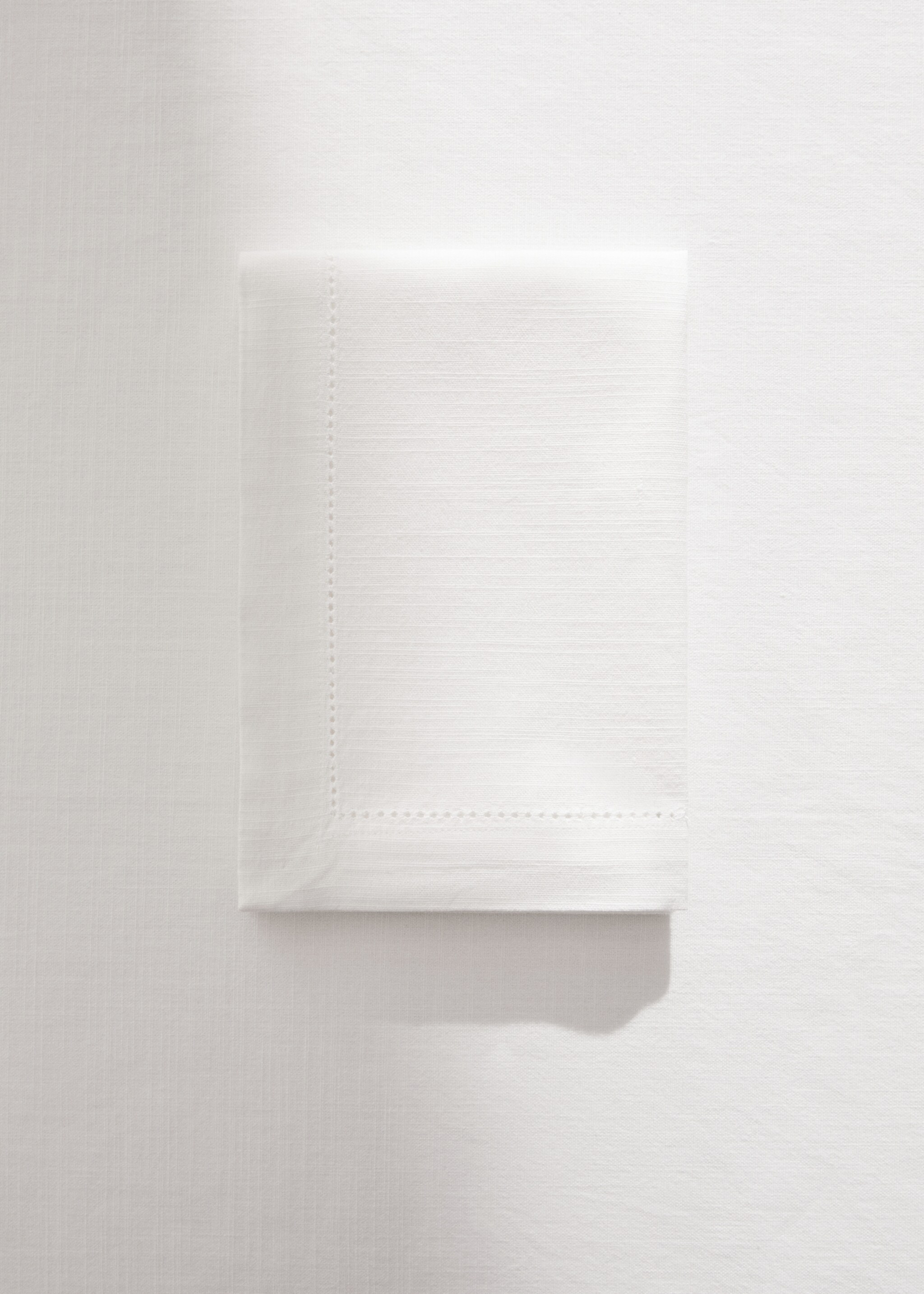 Napkins with hemstitch detail - General plane, Off White. Ref: 87182950-00.
