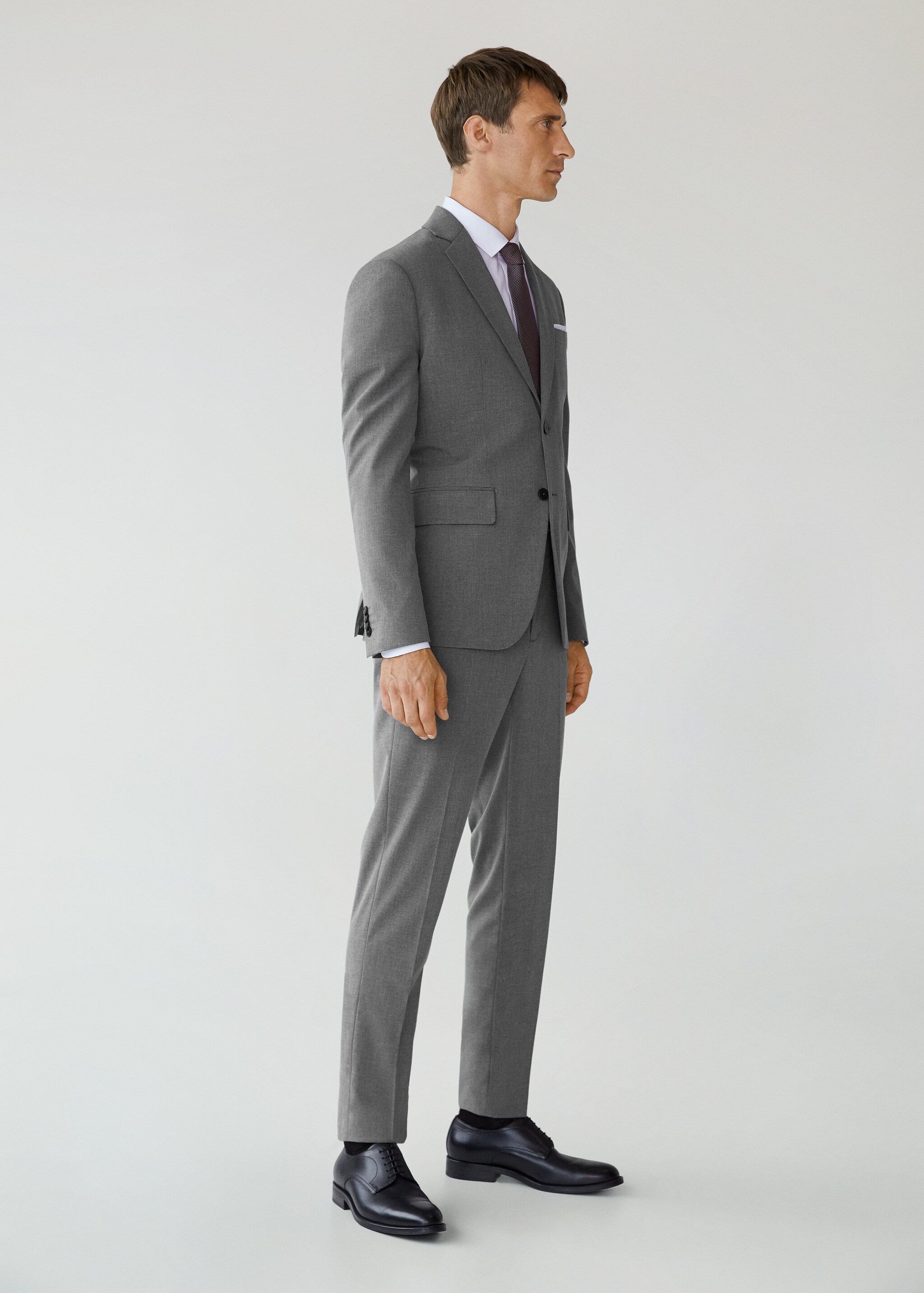 Oblekové kalhoty slim fit s mikro strukturou - Celkový náhled
