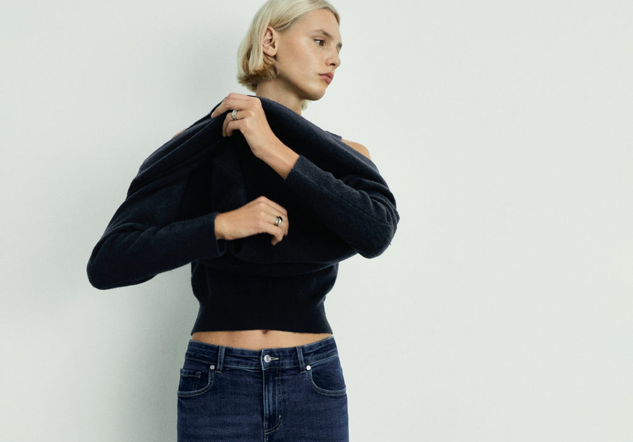 Flared-Crop-Jeans Sienna - Panoramaansicht